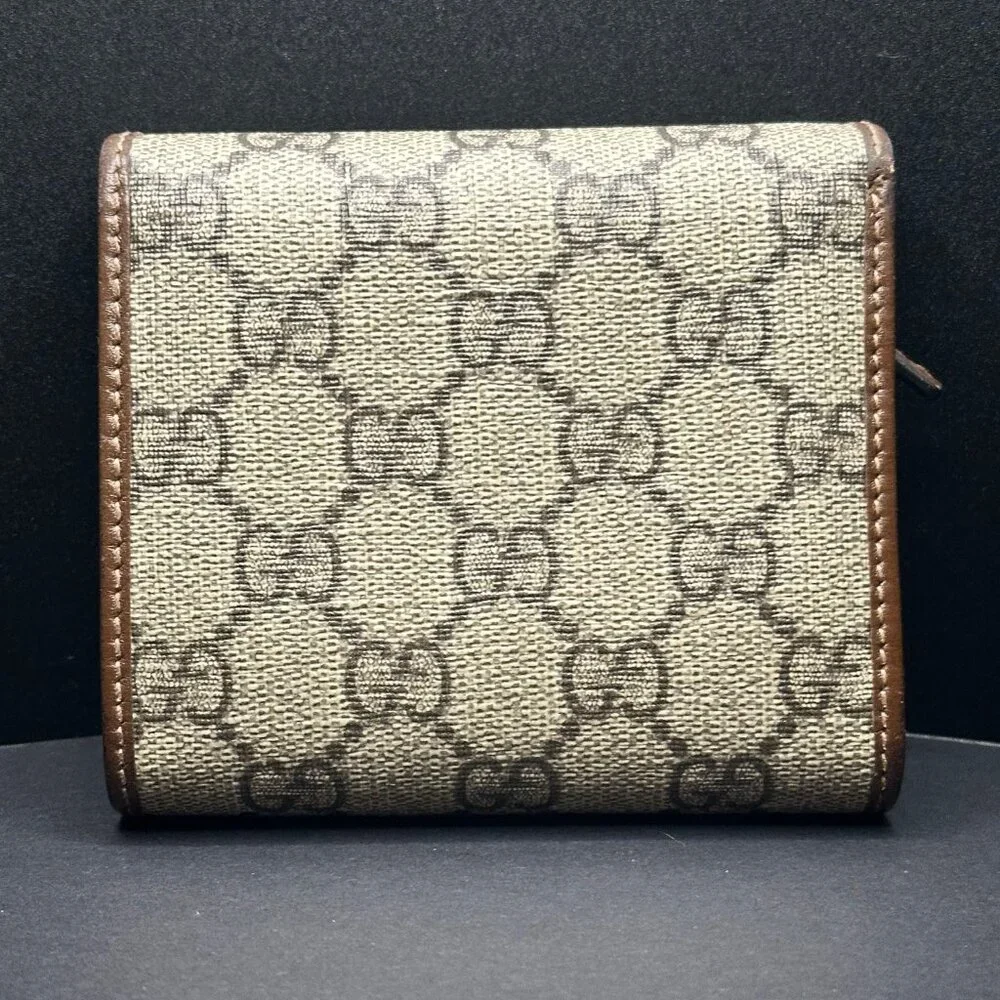 Gucci GG Supreme Monogram Horsebit 1955 Flap‎ Card Case Wallet - EUC - Picture 3 of 9